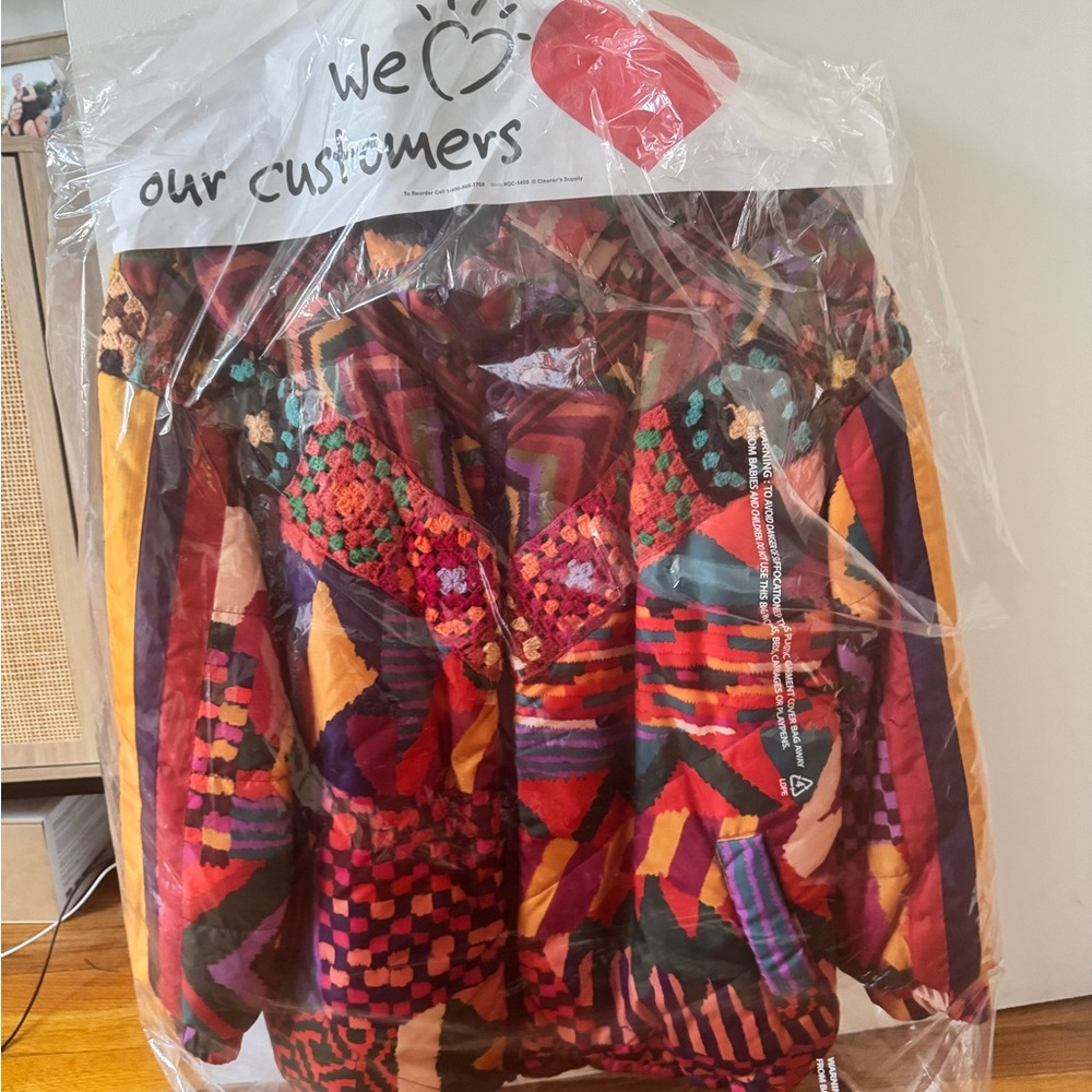 FARM Rio Multicolor Patchwork Puffer Jacket - Picture 12 of 16
